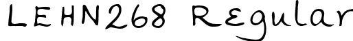 LEHN268 Regular font - LEHN268.TTF