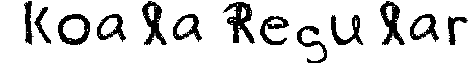 koala Regular font - koala.ttf