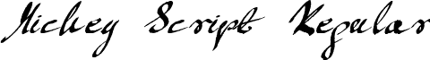 Mickey Script Regular font - Mickey Script.ttf