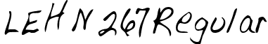 LEHN267 Regular font - LEHN267.TTF