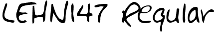 LEHN147 Regular font - LEHN147.TTF