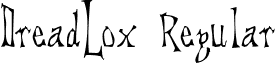 DreadLox Regular font - dreadSW.ttf
