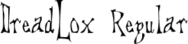 DreadLox Regular font - design.graffiti.dreadlox.ttf