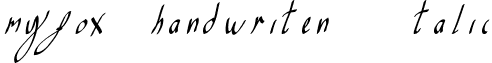 myfox handwriten Italic font - My_Handwriting_by_MyFox.ttf