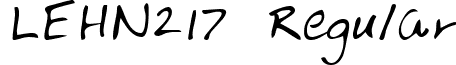 LEHN217 Regular font - LEHN217.TTF