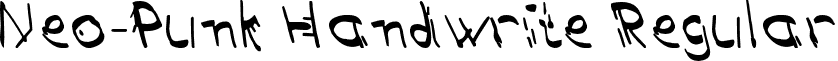Neo-Punk Handwrite Regular font - NEO-PUNH.OTF