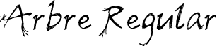 Arbre Regular font - Arbre-Regular.ttf