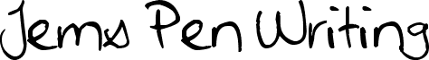 Jems Pen Writing font - JemsPenWriting.ttf