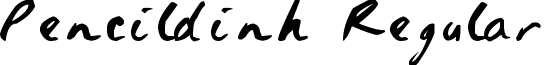 Pencildinh Regular font - Penciledinh_font_demo_by_Ke_.ttf