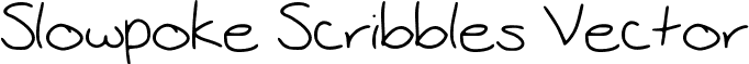 Slowpoke Scribbles Vector font - ScribblePokeVector.ttf