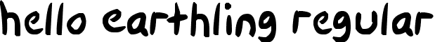 Hello Earthling Regular font - Font__Hello_Earthling_by_fudging.ttf