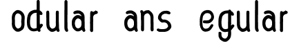 Modular Sans Regular font - modularSans.ttf