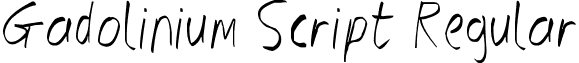 Gadolinium Script Regular font - Gadolinium_Script_by_darkotter360.ttf