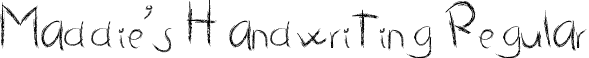 Maddie's Handwriting Regular font - Maddie's Handwriting.ttf