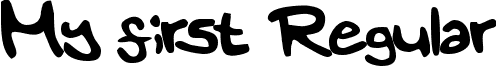 My first Regular font - my_first.ttf