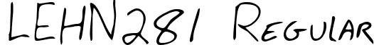 LEHN281 Regular font - LEHN110.TTF