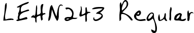 LEHN243 Regular font - LEHN243.TTF