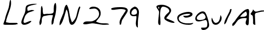 LEHN279 Regular font - LEHN279.TTF