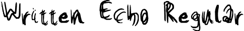 Written Echo Regular font - Written Echo.ttf