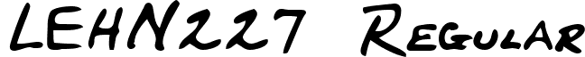 LEHN227 Regular font - LEHN227.TTF