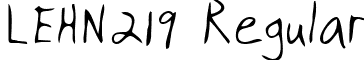 LEHN219 Regular font - LEHN219.TTF