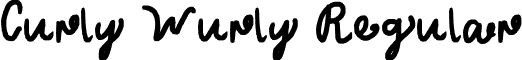 Curly Wurly Regular font - Curly Wurly.ttf