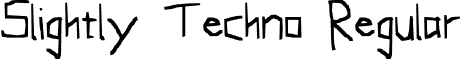Slightly Techno Regular font - Slightly Techno.ttf