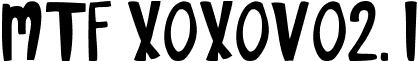 MTF XOXOvo2. 1 font - MTF XOXOvo2.1.ttf