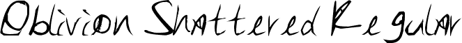 Oblivion Shattered Regular font - Oblivion Shattered.ttf