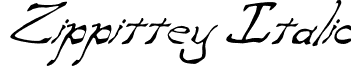 Zippittey Italic font - ZippitteyItalic.ttf