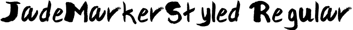 JadeMarkerStyled Regular font - JadeMarkerStyled.ttf