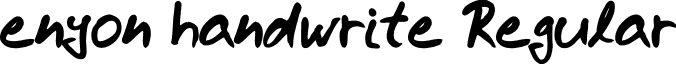 enyon handwrite Regular font - enyon_handwrite_font_by_enyon.ttf