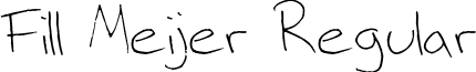 Fill Meijer Regular font - FillMeijer.otf