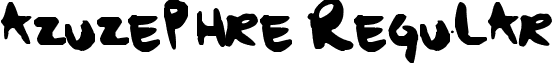 azuzephre Regular font - azu.ttf