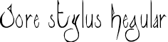 Gore stylus Regular font - Gore stylus.ttf