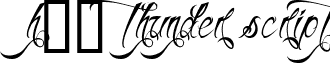 H74 Thunder Script font - H74TS___.TTF