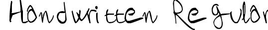 Handwritten Regular font - Scrrrabbble.ttf