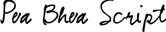 Pea Bhea Script font - peabheascript.ttf