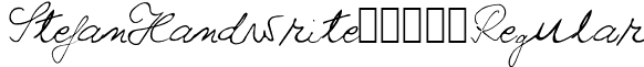 StefanHandwrite1. 0 Regular font - Stefan_Handwrite_v1_0_4.ttf