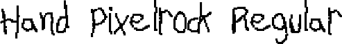 Hand Pixelrock Regular font - hand_pixelrock.ttf