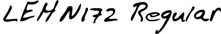 LEHN172 Regular font - LEHN172.TTF