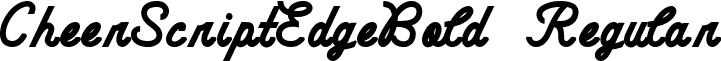 CheerScriptEdgeBold Regular font - CHEESEB_.TTF