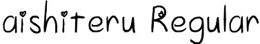 aishiteru Regular font - aishiteru-v2.ttf