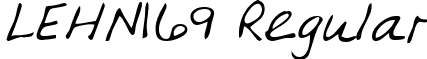 LEHN169 Regular font - LEHN169.TTF