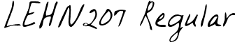 LEHN207 Regular font - LEHN207.TTF