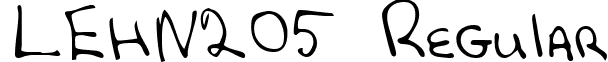 LEHN205 Regular font - LEHN205.TTF