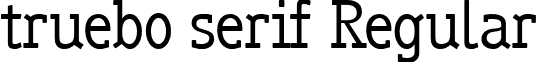 truebo serif Regular font - truebo_serif.ttf