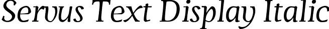 Servus Text Display Italic font - Servus_text_display_italic.ttf