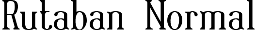 Rutaban Normal font - RUTAN___.TTF