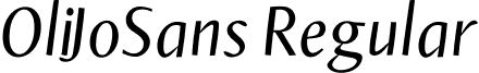 OliJoSans Regular font - OliJoSansItalic.ttf